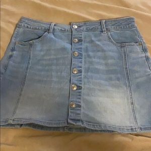 American Eagle Denim Button Up Skirt